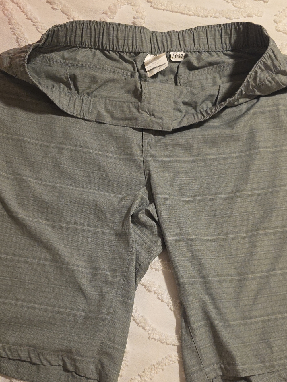 Men's Gray Elastic-Waist Casual Jogger Shorts
